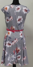 Kleid Gotta/Two Blue hellgrau mit Druck Blumen wei/ros