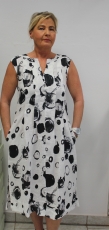 Dolcezza Lerinenkleid ohne Arm wei/schwarz