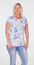 Dolcezza Shirt Kurzarm wei/pastell