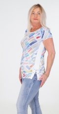 Dolcezza Shirt Kurzarm wei/pastell