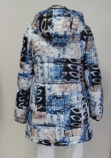 Dolcezza Mantel mit Kapuze wei/blau/ros