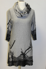 Schal/Loop Druck Bume Farbe grau
