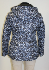 Winter-Wendejacke schwarz/blau/wei mit Kapuze