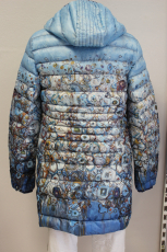 Dolcezza Kurzmantel blau mit Muster