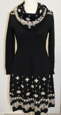 Kleid Invisible schwarz mit Bordre