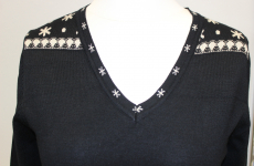 Kleid Invisible schwarz mit Bord�re