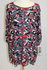 Nicolette Shirt Gladios grau/wei/rot/schwarz