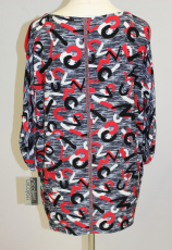 Nicolette Shirt Gladios grau/wei/rot/schwarz