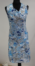 Dolcezza Kleid ohne Arm blau/wei