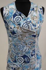 Dolcezza Kleid ohne Arm blau/wei