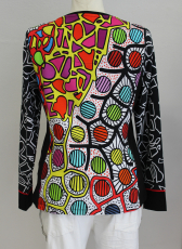 Dolcezza Sweatjacke gelb/wei/schwarz/bunt