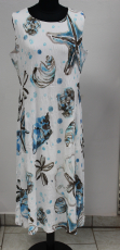 Dolcezza Kleid ohne Arm wei mit Meeresmotiven