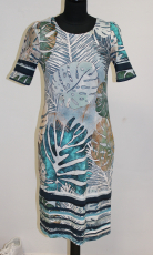 Dolcezza Kleid Kurzarm blau/trkis/beige
