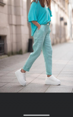 Bastet Fashion Leinenhose mint