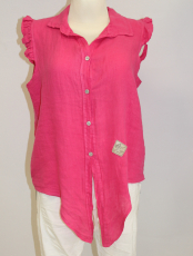 Bastet Fashion Leinenbluse pink