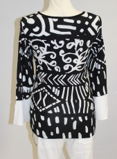 Dolcezza Blusen-Shirt schwarz/wei