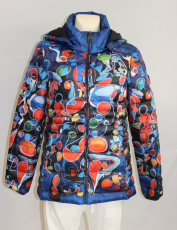 Dolcezza Steppjacke schwarz/bunt mit Kapuze