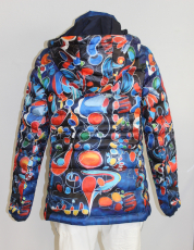 Dolcezza Steppjacke schwarz/bunt mit Kapuze