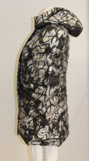Dolcezza Kurzmantel schwarz/silber mit Kapuze