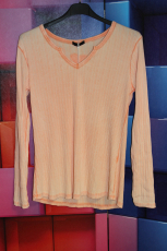 Langarm-Basic-Shirt GlamStyle orange