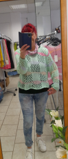 Glam Style Hkelpulli meliert grn