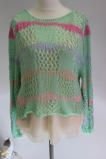 Glam Style Hkelpulli meliert grn