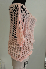 Glam Style Kurzarm-Pulli rosa Herz