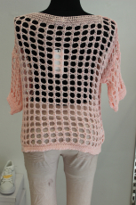 Glam Style Kurzarm-Pulli rosa Herz