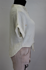 Bluse Kurzarm beige
