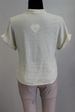 Bluse Kurzarm beige