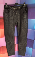 Zac & Zoe Lederimitathose schwarz