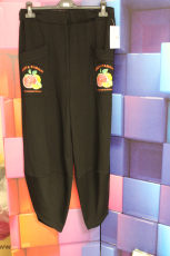 Pant Dressplaner schwarz Druck Frchte
