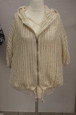 leichte Netzjacke Dressplaner mit Kapuze natur