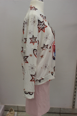 leichte Sweatjacke Dressplaner wei Druck Indian