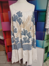 luftiges Sommerkleid wei/jeansblau
