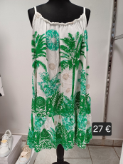 Kleid Dressplaner Spaghettitrger Palmen grn