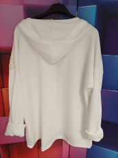 leichte Sweatjacke wei� Druck Romantic