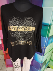 Langarmpullover Dressplaner schwarz Druck perfectly