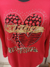 Langarmpullover Dressplaner rot Druck perfectly