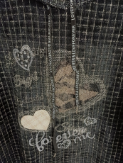 Kapuzenpullover Dressplaner schwarz Druck Herzen