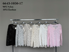 Spitzenshirt rosa Muster