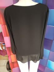Blusenshirt mit Kette schwarz