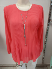 Blusenshirt mit Kette koralle