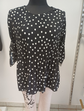 Bluse Dressplaner mit Punkte Farbe schwarz