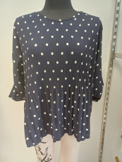 Bluse Dressplaner mit Punkte Farbe dunkelblau