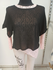 Dressplaner Kurzarm-Pulli schwarz