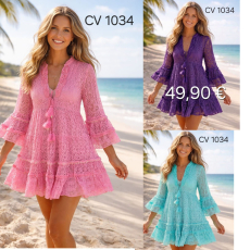 Spitzenkleid t�rkisblau