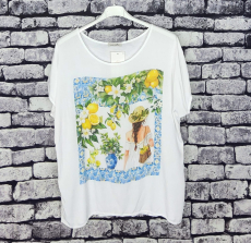 Kurzarm-Shirt Zitrone