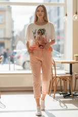 Kurzarm-Shirt Druck Bild Just orange