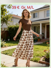 Kleid  elara braun gro�e Punkte